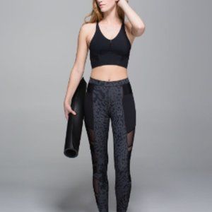 Lululemon Just Breathe Pant Leggings Size 10 Mesh Animal Swirl